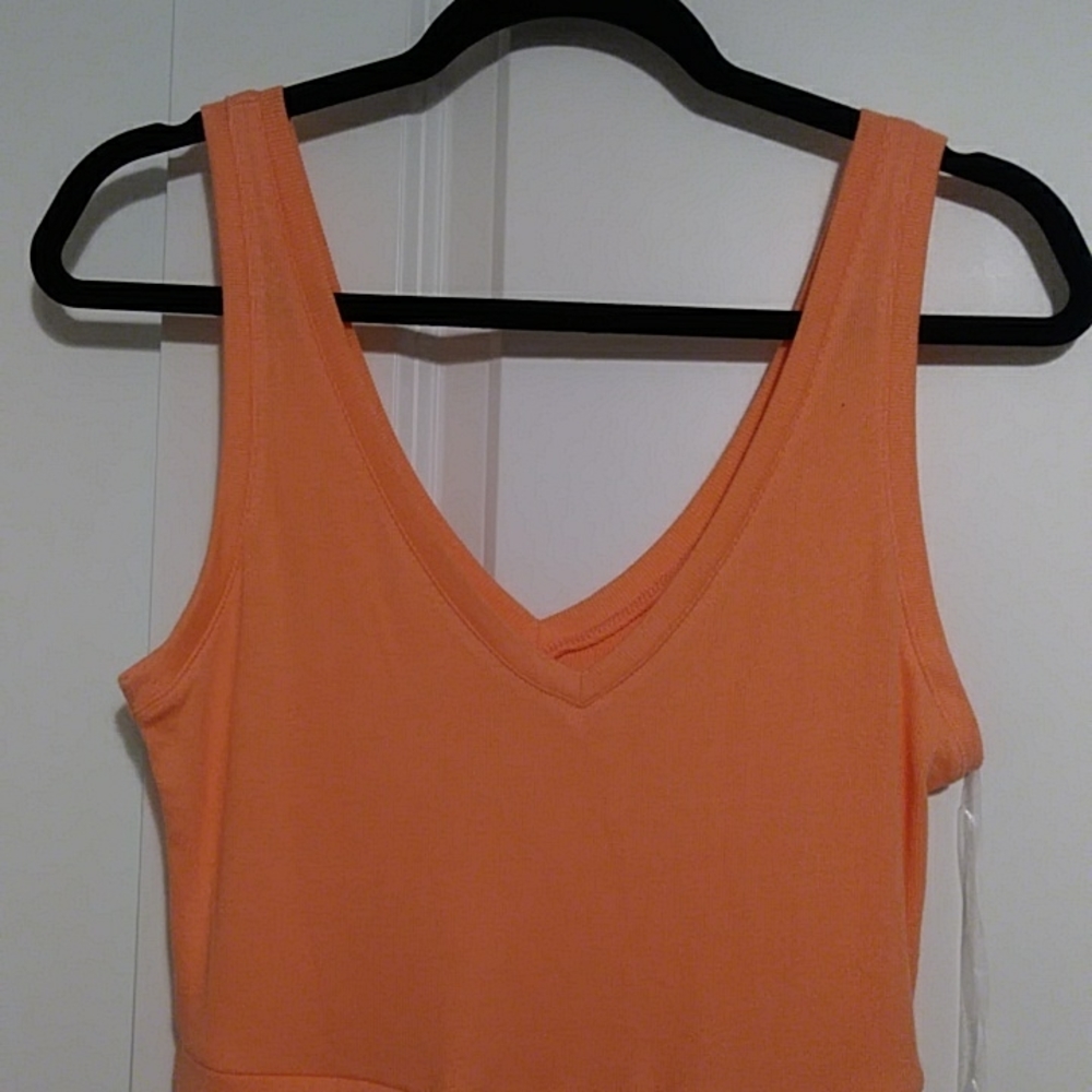 Peach summer dress with pockets - Picture 3 of 3